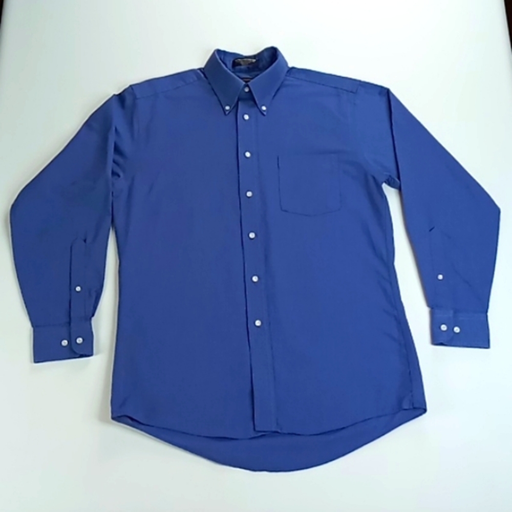 Barrington Men's. Blue Wrinkle Free Oxford Shirt. Size 15.5